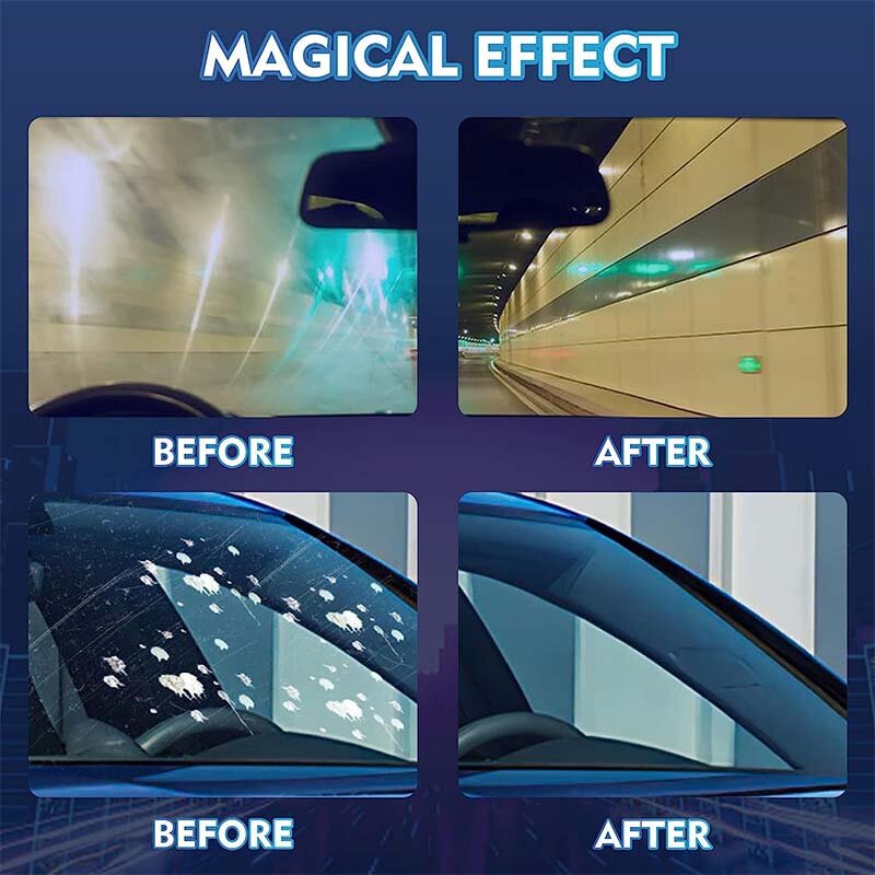 Car Glass Oil Film Removing Paste Auto Glass Film Coating Agent Waterproof Rainproof Anti-fog Glass Cleaner For Auto Windshield
