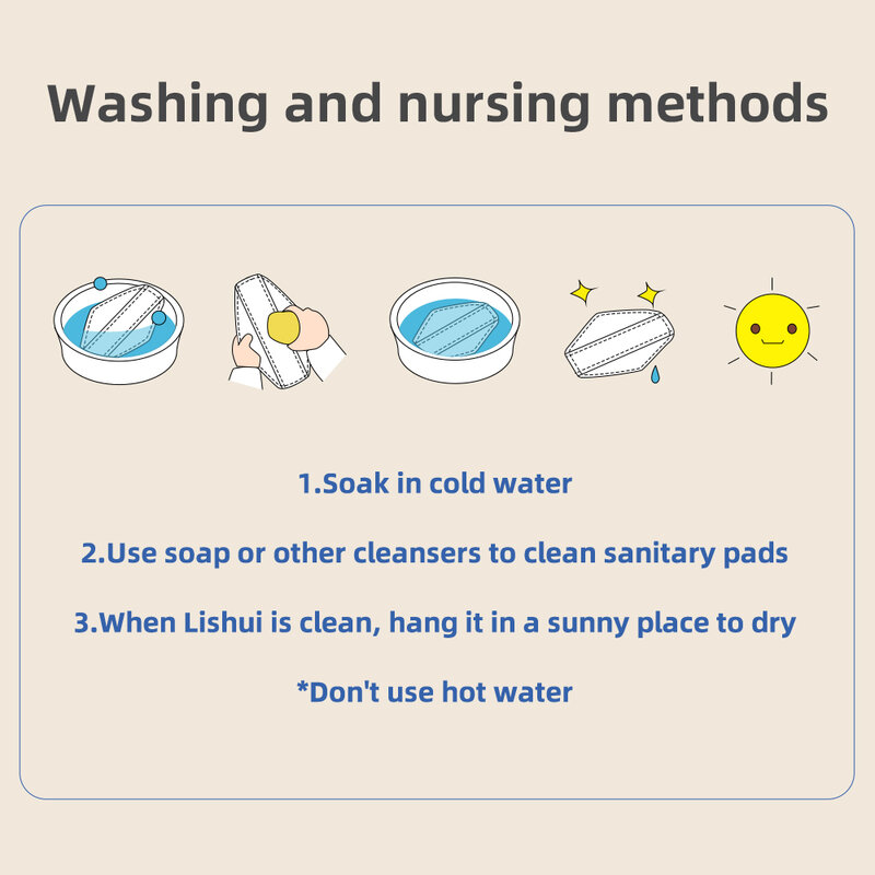 BIAI Reusable Graphene Sanitary Pads Washable Menstrual Pads With Waterproof Wet Bag Women Breathable Nursing Pad 20*23CM