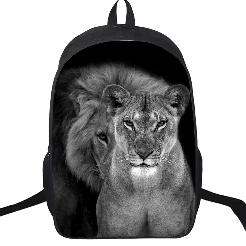 Mochila escolar Galaxy Lion para adolescentes y niños, gran capacidad, Animal, Tigre, Lobo, mochila para estudiantes universitarios