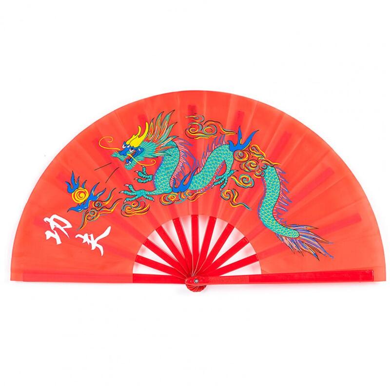 Gładkie krawędzie wentylator elegancki chiński styl składany wentylator trwały elegancki wzór do Tai Chi klasyczny taniec dekoracja domu chiński