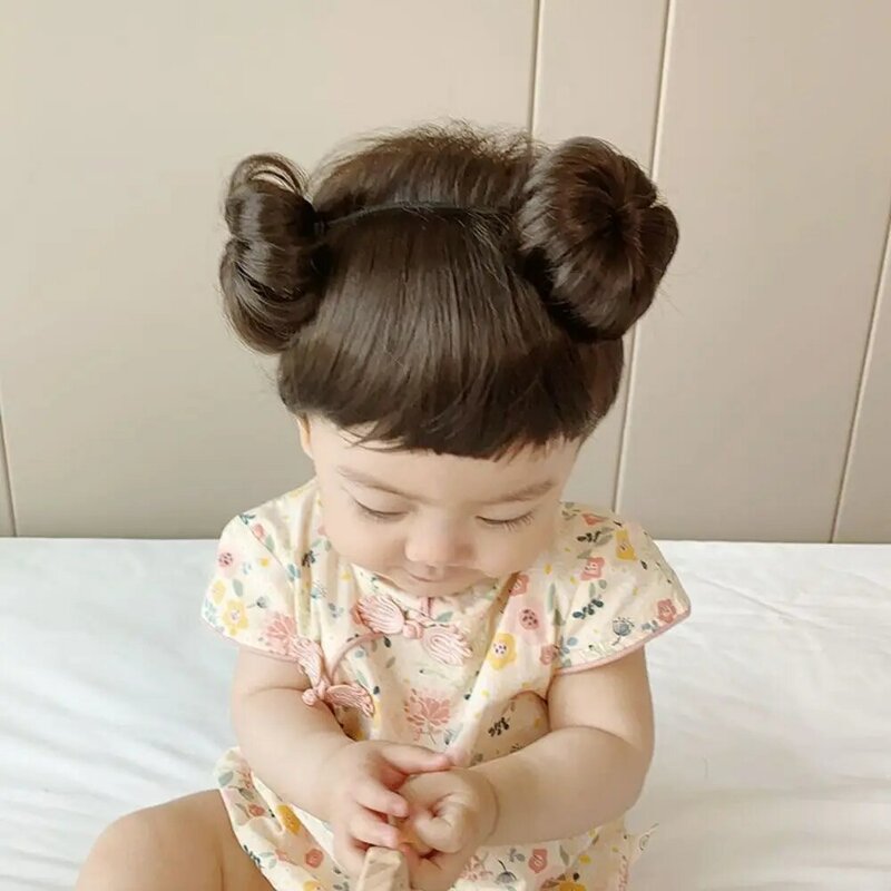 Akcesoria do włosów dla dzieci peruka niemowlęca grzywka śliczne antypoślizgowe opaska do włosów i stylizacja rekwizyty peruka nakrycia głowy