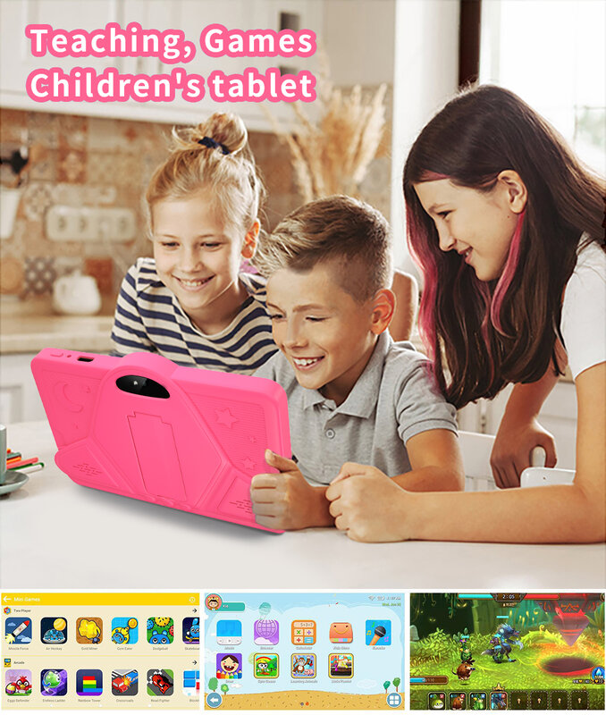 BDF 5G WiFi K1 Tablet 7 Inch Children kids Tablet PC Android 9.0 Tablets Pc 32GB Nice Design Learning entertainment gift kids