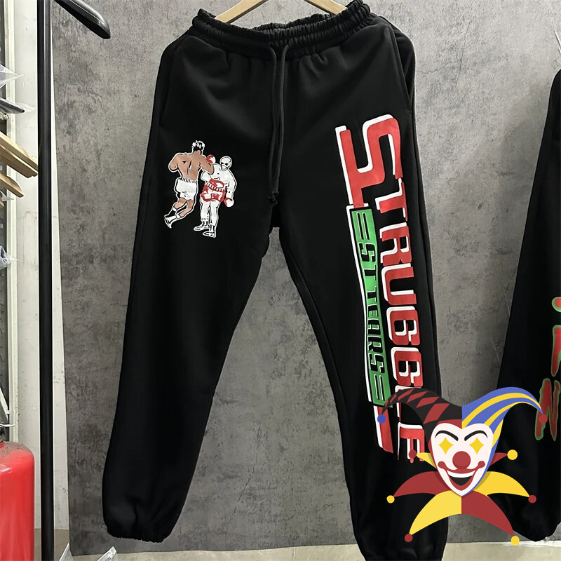 Saint Michael-pantalones de chándal con estampado de logotipo de boxeo para hombres y mujeres, Jogger, pantalones con cordón, pantalones Casuales