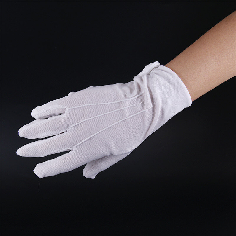 Katoenen Witte Inspectie Werkhandschoenen Voor Munt, Sieraden, Zilveren Inspectie 23*8Cm
