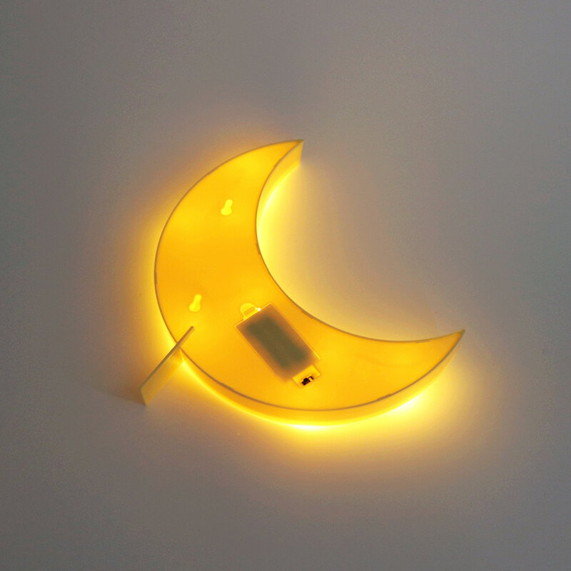 Lampu Malam LED 3D Lampu Dekorasi Dalam Ruangan Kamar Tidur Anak Bintang Bulan untuk Rumah Ruang Tamu Kamar Tidur Lampu Malam Hadiah Kreatif
