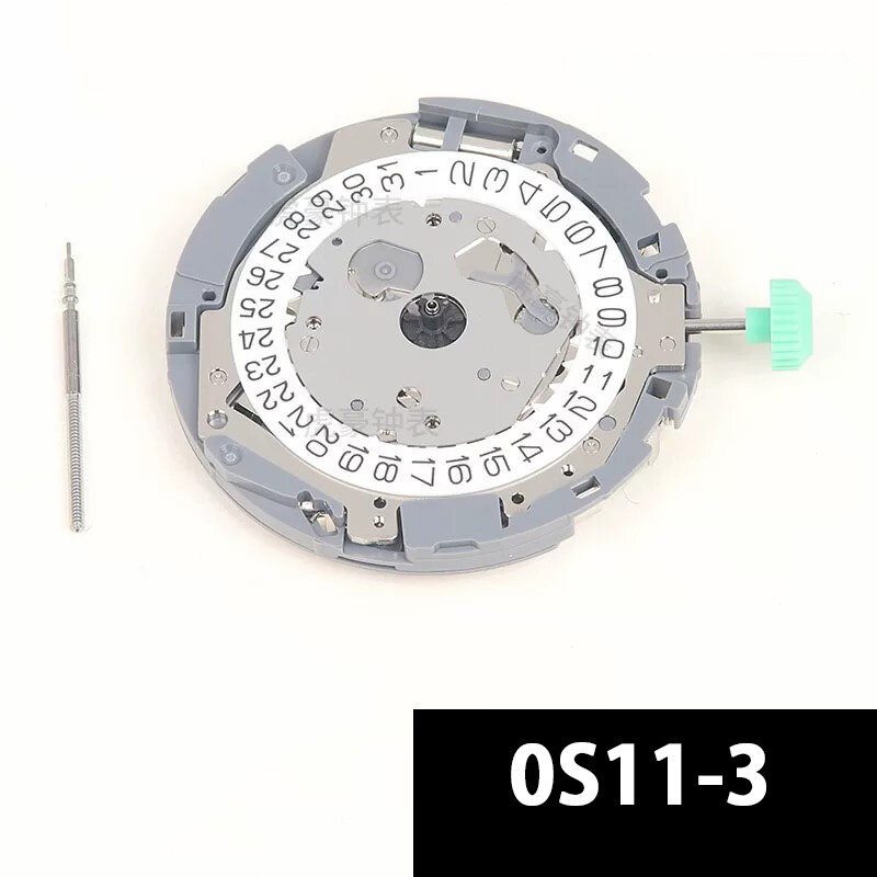 OS11-3 Movimento de relógio de quartzo, Assista Acessórios, Multi-Função, Eletrônico, Novo, 5 pinos, 6, 12
