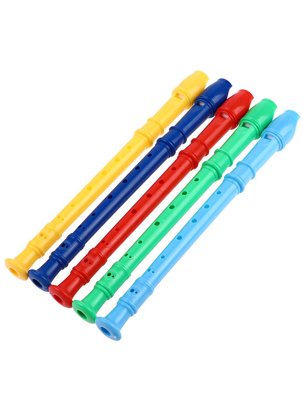 8 Gaten Plastic Recorder Lange Fluit Houtblazers Instrument Kleurrijke Kids 'Instrumenten Gift Fluit