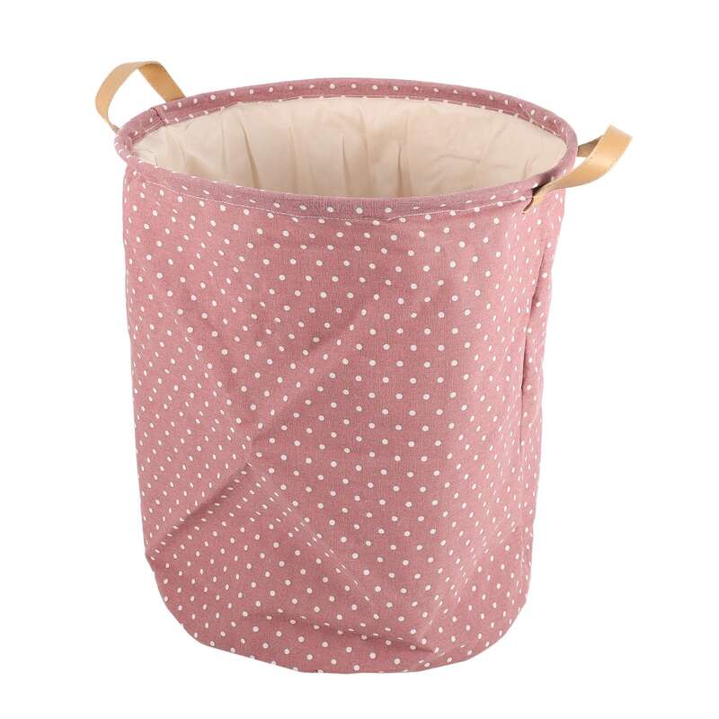 Waterproof Laundry Basket Gift Bag Clothes Storage Basket Home Clothes Bucket Children'S Toys Storage Laundry Basket Pink