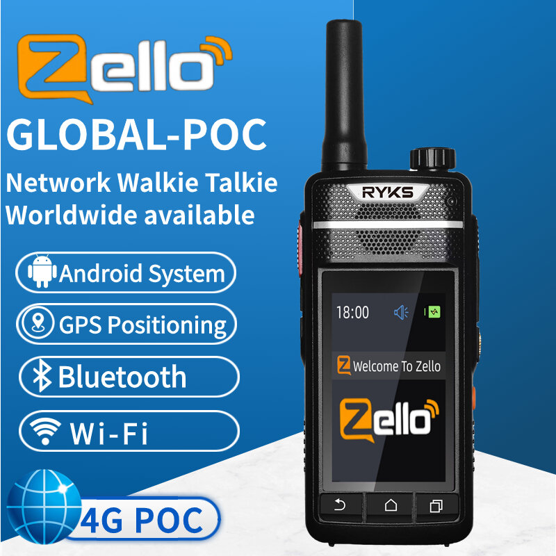 Woki toki am zelloトランシーバー、ptt、4g、pocラジオ、グローバルネットワークインターホン、双方向モバイル