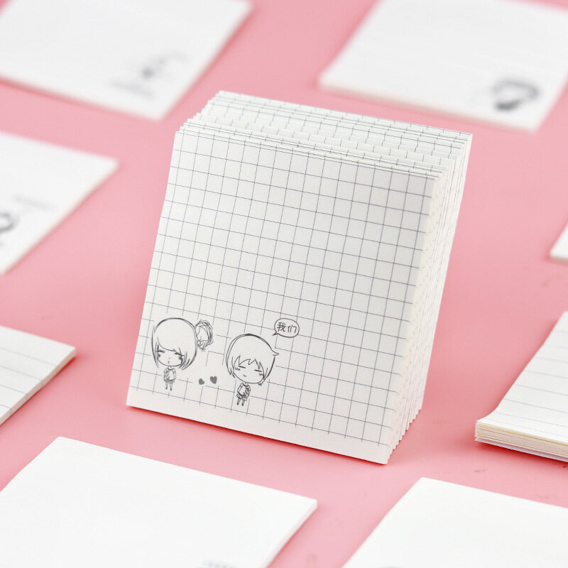 Papelaria criativa minimalista para meninas, linha horizontal adesivos para escritório e estudo, 4pcs