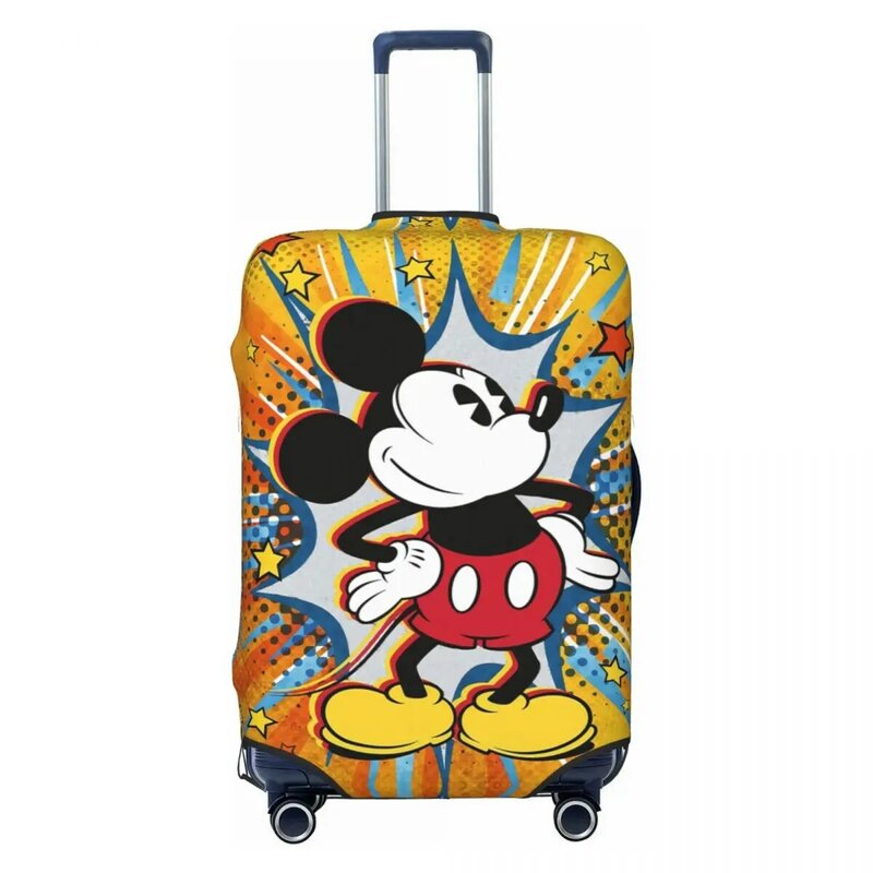 Custom Fashion Mickey Mouse Bagagehoes Beschermer Wasbare Reiskoffer Hoezen