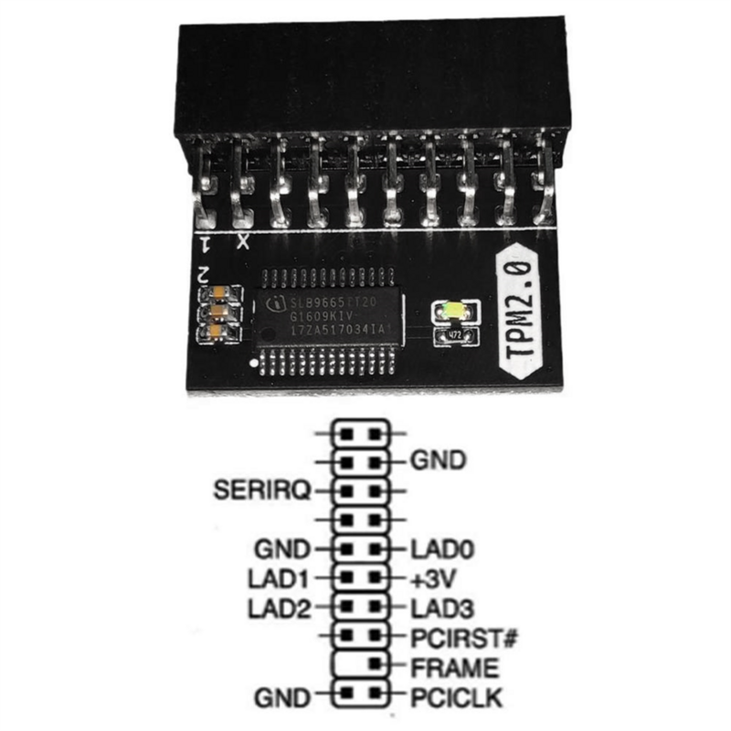 لوحة وحدة أمان Pin ، جهاز تحكم عن بعد ، بطاقة لـ ASUS ، MSI ، ASROCK ، TPM2.0 ، LPC