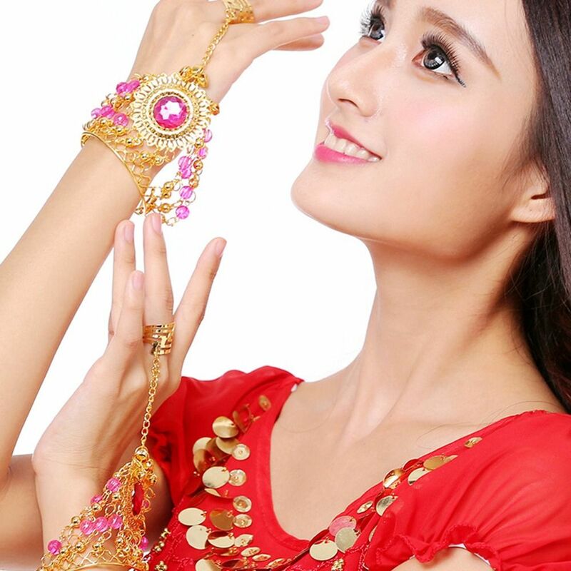 Bead Ring Bohemian Tribal Show Out Dance Accessories Diamond Bracelet Belly Dance Costumes Accessories