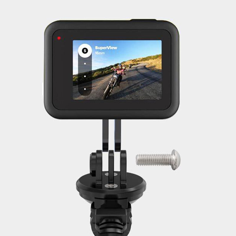 กล้องเพื่อการกีฬาจักรยานเสือหมอบเสือภูเขาแบบแบนที่จับยึดกล้องสำหรับยึด GoPro สำหรับ Insta 360 accessessor