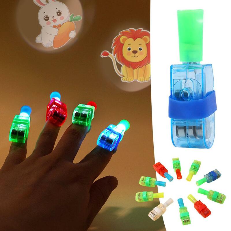 만화 프로젝션 조명 분리형 손가락 조명, 콘서트 LED 발광 작은 장난감, 어린이 선물, U2d2
