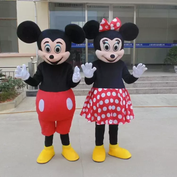Disfraz de Mickey y Minnie Mouse para niño y niña, disfraz de personaje de dibujos animados, mascota publicitaria, fiesta de disfraces de animales, juguete de Carnaval