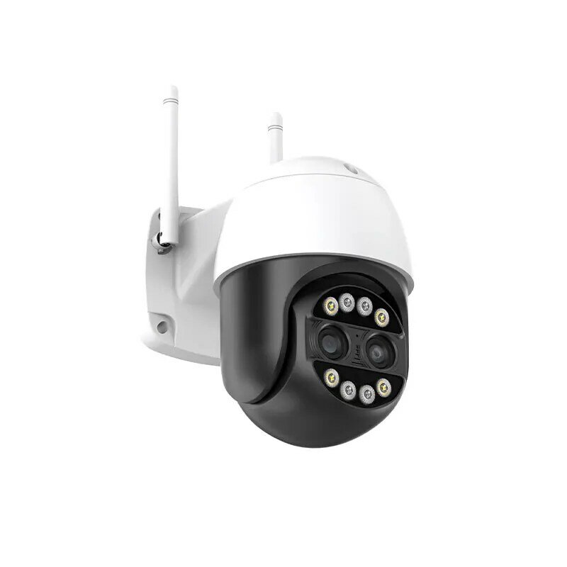 Câmera sem fio AI Humanoid Detecção Dome, Home Security CCTV, Monitor do bebê, iCsee APP, lente dupla, PTZ, IP, 8MP