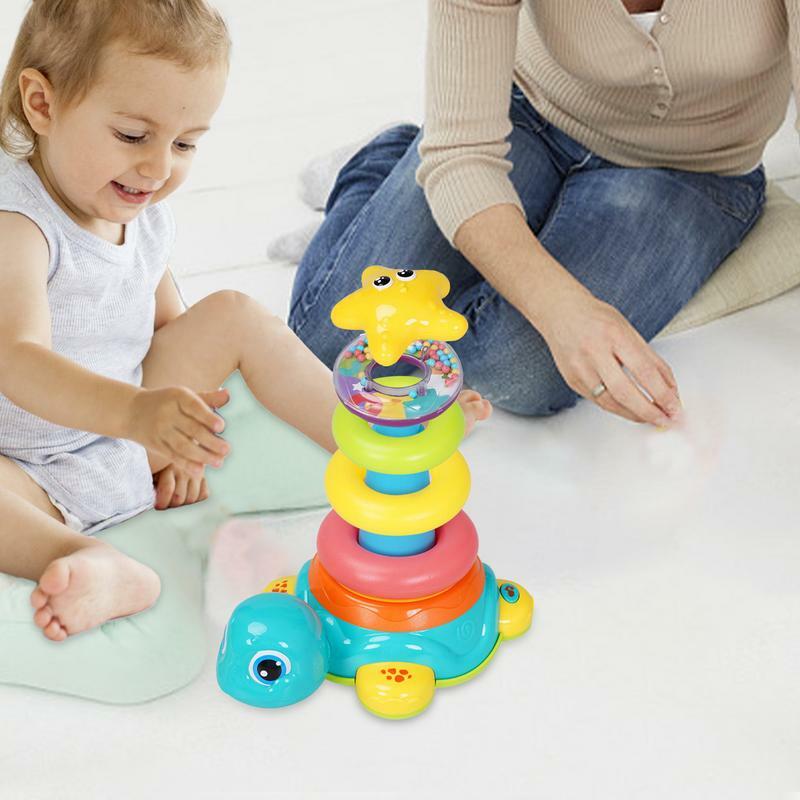 子供の色の並べ替えおもちゃ、モンテッソーリ形状ブロック、幼児の積み重ねのおもちゃ