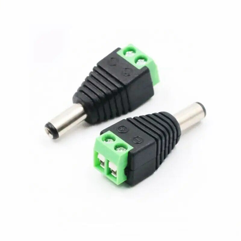 Przewód miedziany z zasilaniem, łatwy w użyciu, wszechstronny, wytrzymały, wygodny Adapter do zasilacza prądu stałego, zielony Adapter Led złącze stykowe