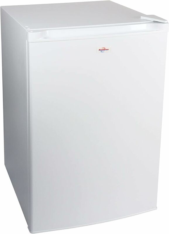 Congelatore verticale compatto Koolatron, 3.1 cu ft (88L), bianco, Design di sbrinamento manuale, retro piatto salvaspazio, porta reversibile