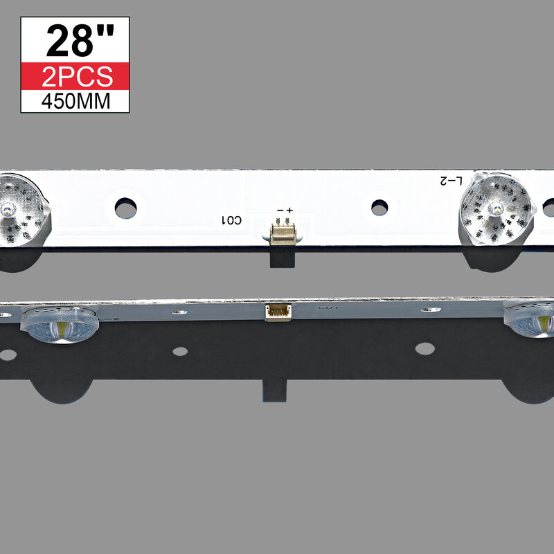 LED Backlight strip 5 lamp for AKAI 28'' TV JS-D-JP2820-051EC(60416) E28F2000 D28-F2000 450MM