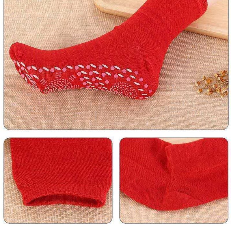 2PCS/PAIR Heating Socks Comfortable Health Care Socks Unisex Heating Socks Polyester Cotton Self-Heating Therapy