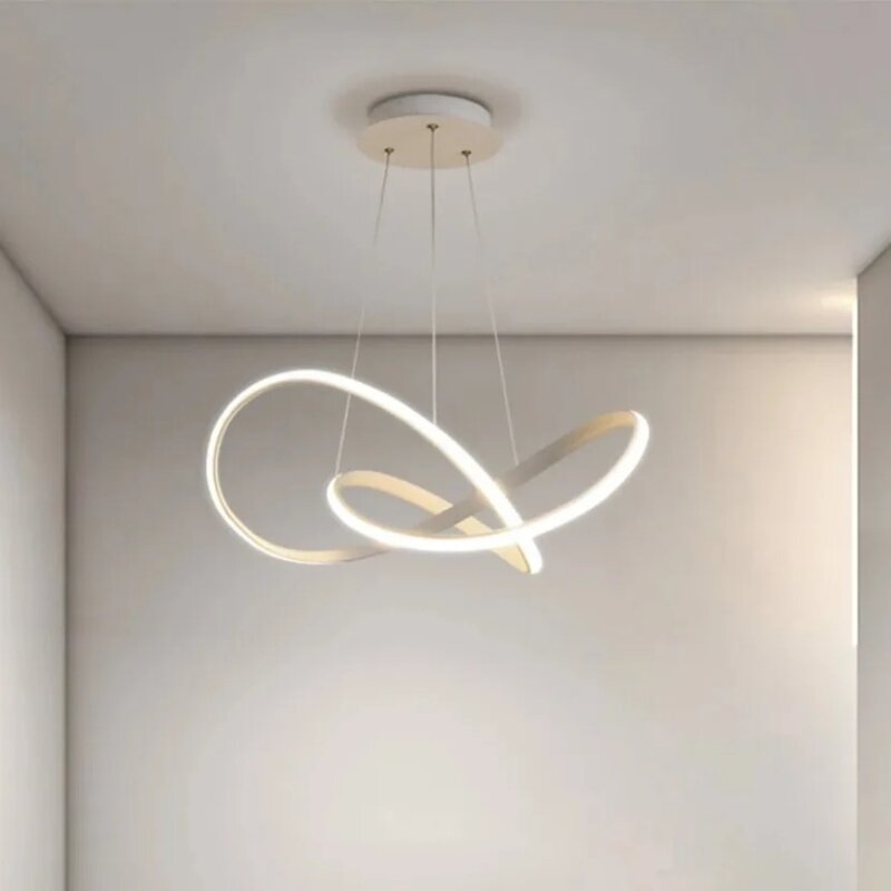 Nowoczesny żyrandol LED Kreatywne ściemnialne oprawy oświetleniowe do salonu Jadalnia Pokój dzienny Sypialnia Hotel Oświetlenie domu