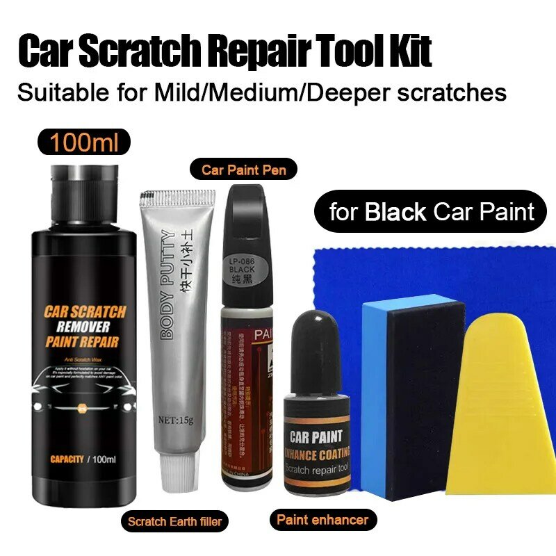 Carro Scratch Remover Paint Care Ferramentas, Auto removedor de redemoinho, Reparação de arranhões, Polimento, Auto corpo moagem composto, Anti Scratch Wax