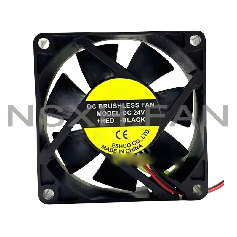 7025m 24Tb Nieuwe Dubbele Kogellager Dc 24V Chassis Chip Apparatuur Axiale Stroom Koeling Wind Ventilator