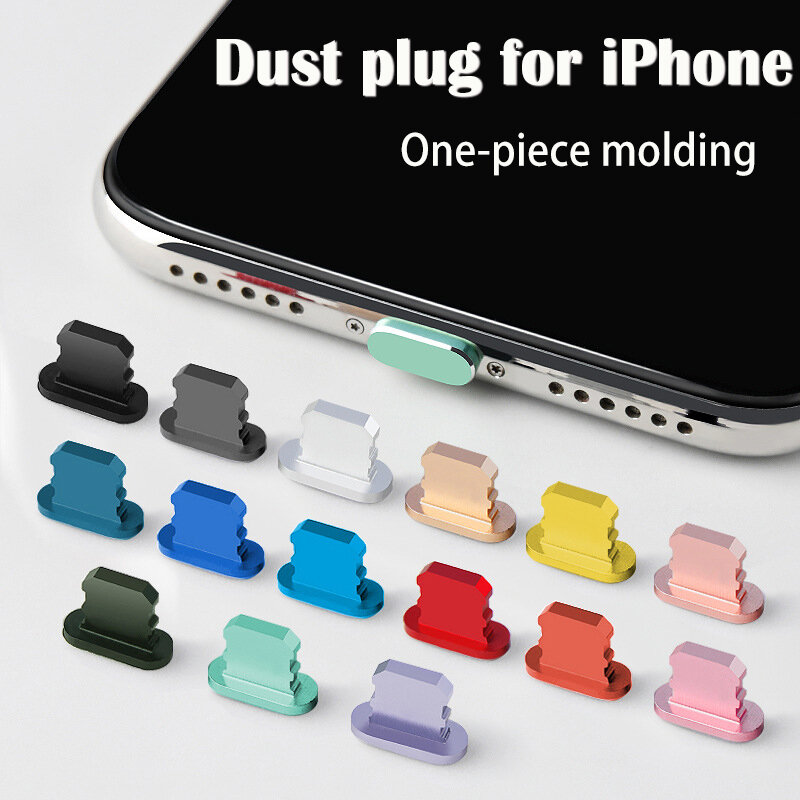 Porto de carregamento poeira plug prático dustproof capa metal anti poeira carregador doca plug tampa rolha para iphone 14 13 pro para iwatch