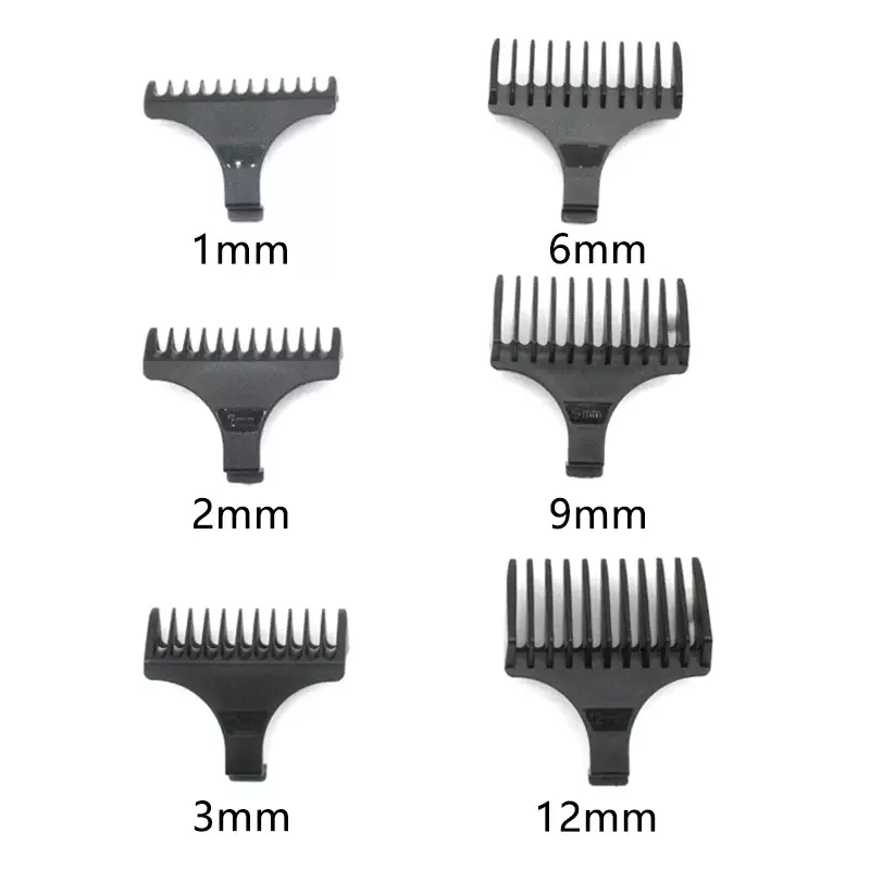 Professional Hair Trimmer Limit Comb, Universal Guards, cabeleireiro, guia de corte, Barber Acessórios, T9, 1mm, 2mm, 3mm, 6mm, 9mm, 12 mm