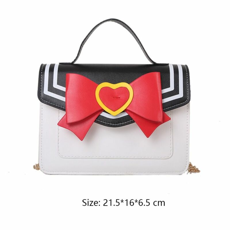 Sailor Moon-monederos y bolsos de diseñador con lazo, bolso de hombro Kawaii para niñas jóvenes, bolso cruzado, uniforme JK Messenger Ba