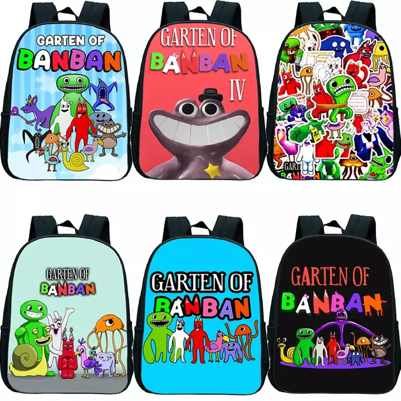 Sac à dos imprimé Garten of Banban pour enfants, sacs d'école étanches, cartable de dessin animé de jeu, sac de jardin d'enfants, garçons et filles