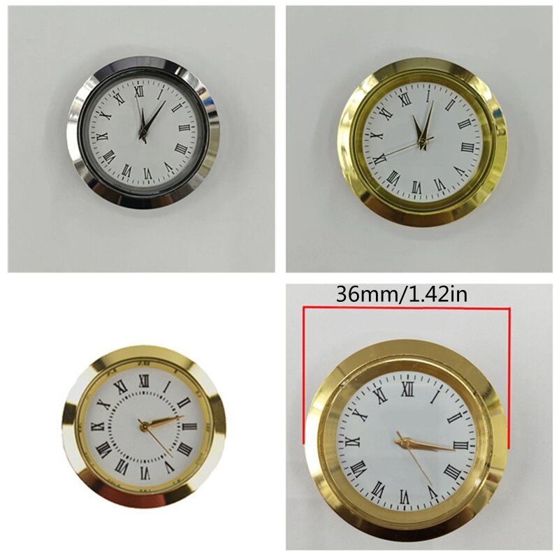 270F reloj de movimiento de cuarzo, relojes redondos, inserto de cabeza, artesanía de Reloj clásico
