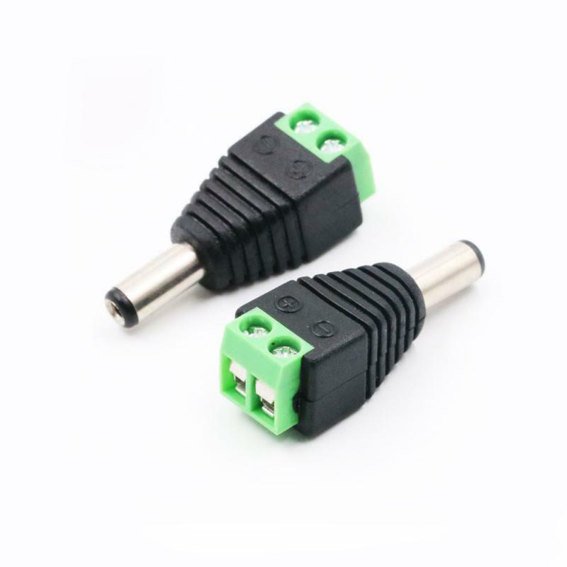 Male Female Screw Plug Socket Connector Adapter Terminal Surveillance Security CCTV Cable Connection Can Be Used For 3-36 Volt
