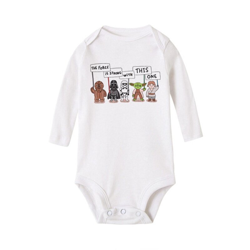 Newborn Baby Boys Long Sleeve Romper Toddler Star Wars Girls Bodysuits Infant Jumpsuit Playsuit Outfits Clothes Spring Costumes