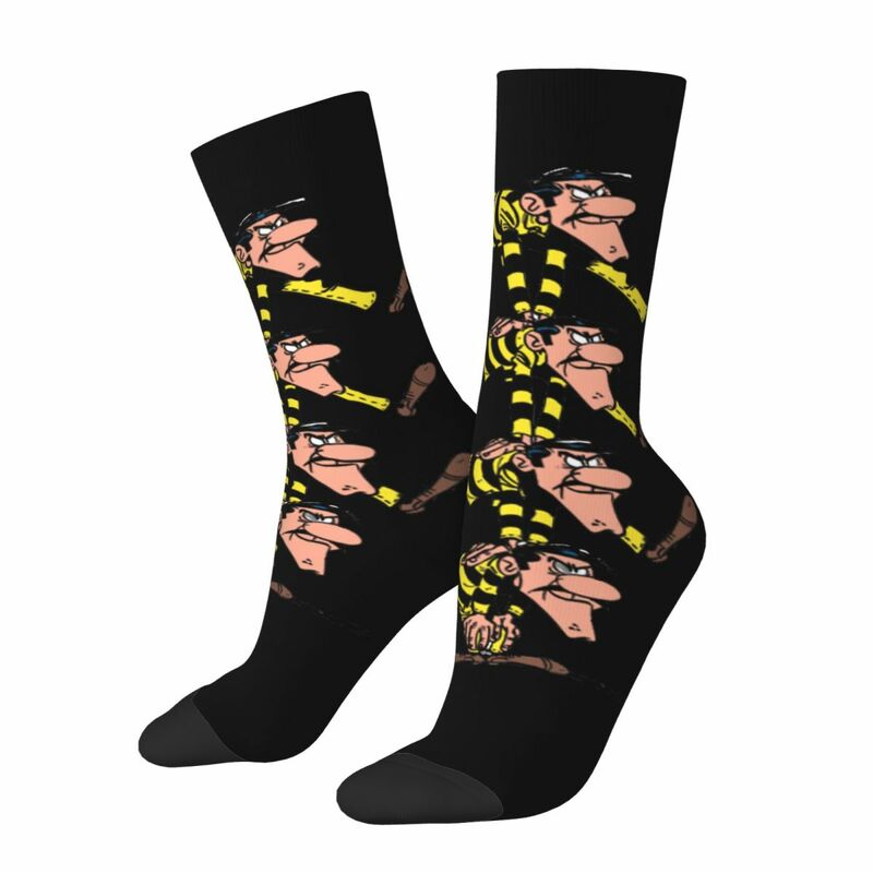 Носки мужские Смешные с веселым мультяшным принтом, винтажные, в стиле Харадзюку, T-The Daltons, в стиле хип-хоп, с необычным рисунком, сумасшедшие носки с надписью в подарок