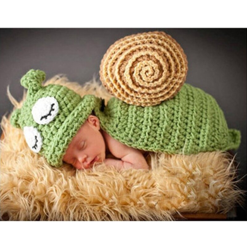 Newborn Infant Hat Cotton Cartoon Skin-friendly Romper Baby Taking Photos Set