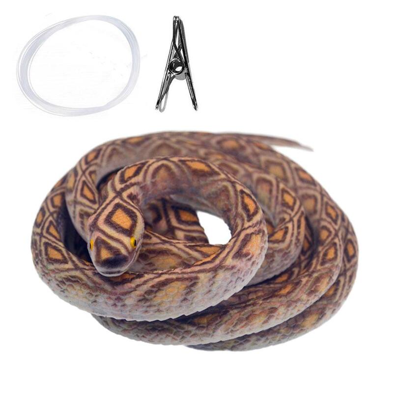 70cm simulasi ular seram lelucon mainan palsu lembut alat peraga panjang lelucon hadiah Prank hewan lembut karet pesta D0n5
