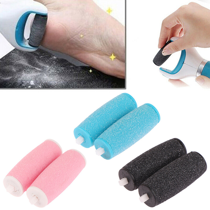 1Pair Dull Polish Foot Care Tool Heads Hard Skin Remover Refills Replacement Rollers For Heel File Feet Care Tool