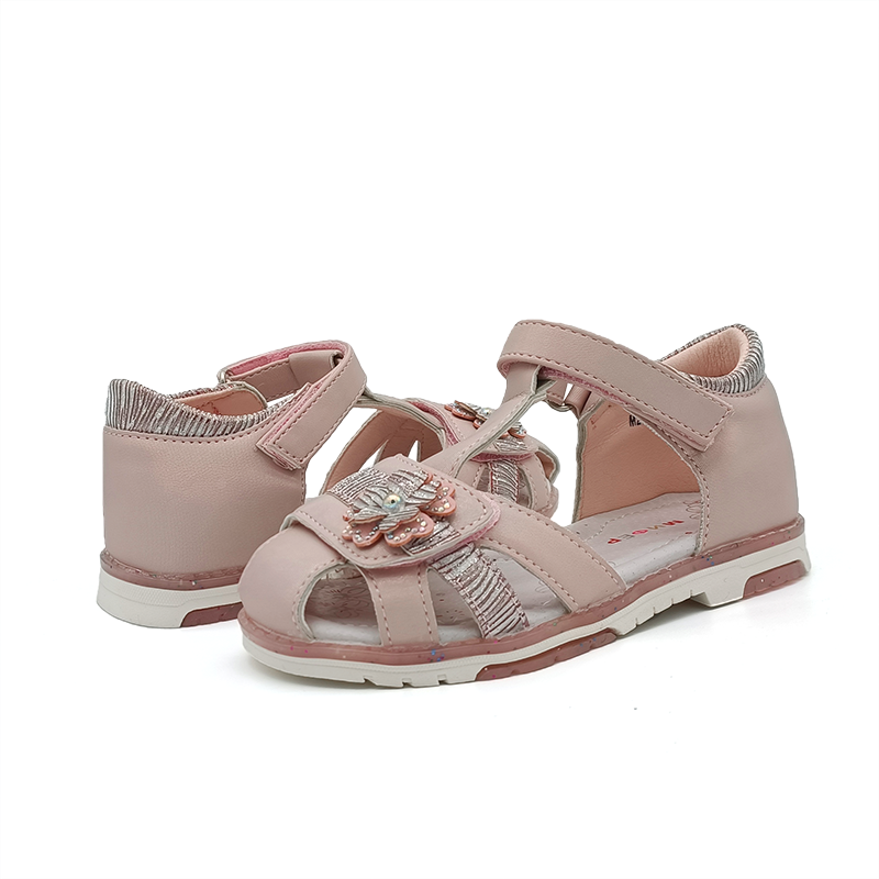 Chaussures Orth4WD en Cuir PU pour Fille, Sandales à Fleurs d'Été, Nouvelle Collection, 1 Paire