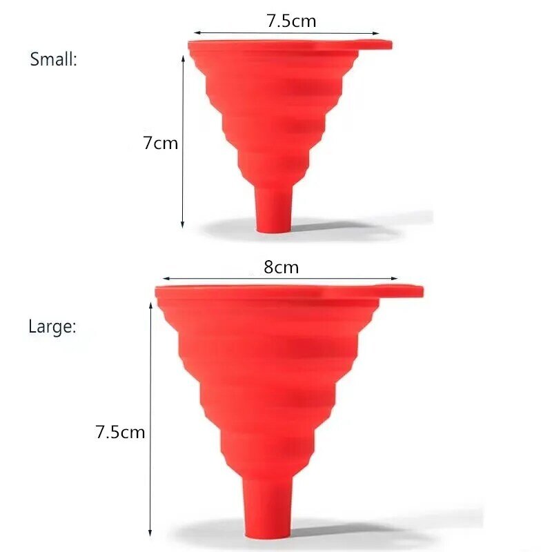 Воронка двигателя, универсальная силиконовая воронка для жидкости, моечной жидкости, сменная Складная портативная Автоматическая Воронка для двигателя, масла, бензина