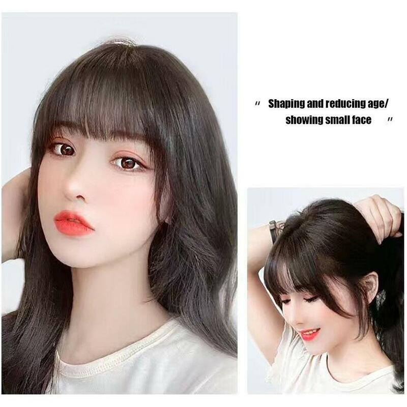 Synthetic Hair Clip Bangs Wig Piece Natural Invisible Increase In Hair Volume Seamless French Style Center Split Fake Bangs