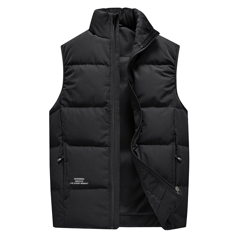 White Duck Down Vest for Men L to 8XL Solid Fashion Boutique Wind Proof Warm Keeping Large Size Wholesale on Hot.