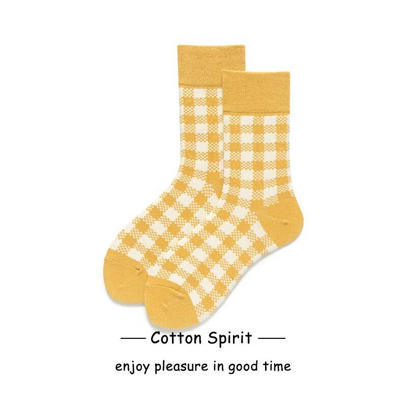 Hot Selling Women's Socks, New Fashion Socks, Spring and Autumn Cotton Socks, College Style Striped Autumn Mid Length Socksing