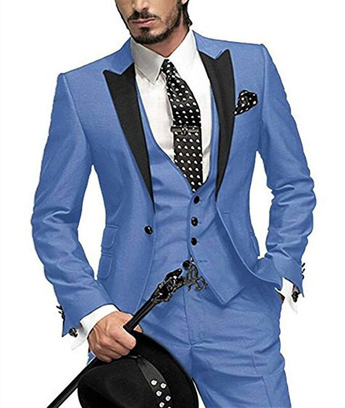 Мужской костюм из трех предметов, фиолетовый облегающий деловой костюм для отдыха, свадьбы, банкета, подружки невесты, Свадебный комплект, пиджак, жилет и брюки