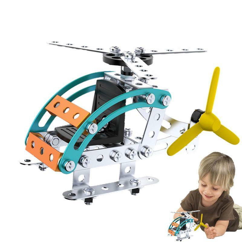 Helicopter Model Kit Mechanical Style Ornament Helicopter Gunship Assemebly Model For Teen Brain Teaser Toys For Adult Gifts