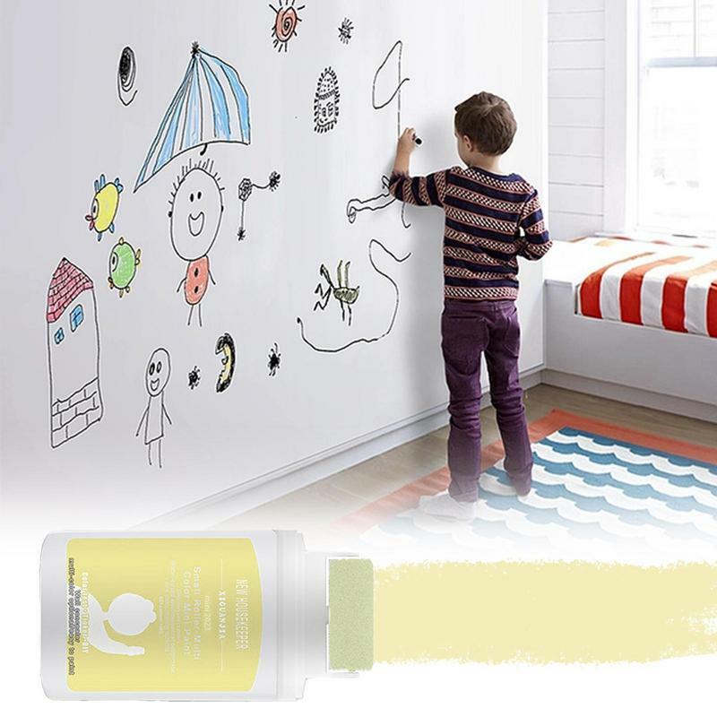 Wall Paint Roll Brush Portable Roll On Wall Repair Paste Brushes With Roller Bedroom DIY Wall Advertisements Painting Brush For