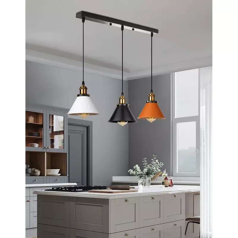Lâmpada suspensa retro para cozinha e jantar, luzes pendentes, lâmpada loft, abajur, iluminação doméstica, novo estilo, Rússia, E27
