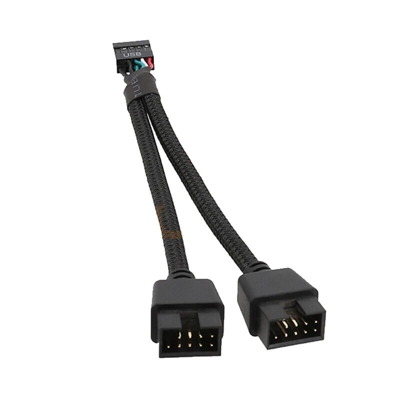 Convertitore adattatore splitter hub estensione USB 2.0 a 9 pin con intestazione da 1 a 2 della scheda madre